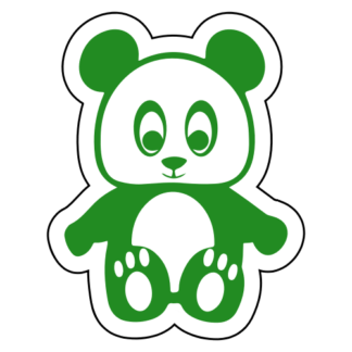 Hugging Panda Sticker (Green)